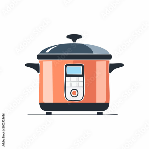 Illustration of a Modern Electric Pressure Cooker