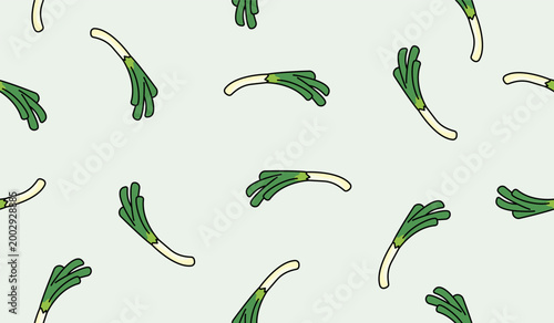 Cute leek pattern background vector design