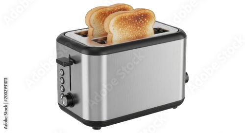 Silver toaster with toast on a black background, isolated on white, cutout png transparent, white festive celebration, event festival carnival, template poster banner, download 2026 2027 2028
