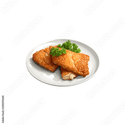 grilled salmon steak on white plate