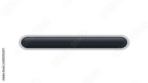 A sleek, dark gray horizontal bar with rounded ends, set against a clean white background, suggesting a UI element or a minimalist design.