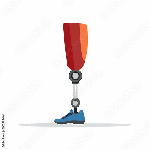 Prosthetic Leg with Blue Sneaker