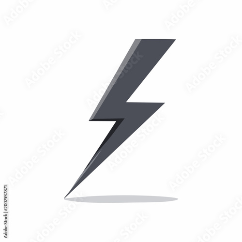 Free Download 3D Dark Gray Lightning Bolt Icon - GFXLoad