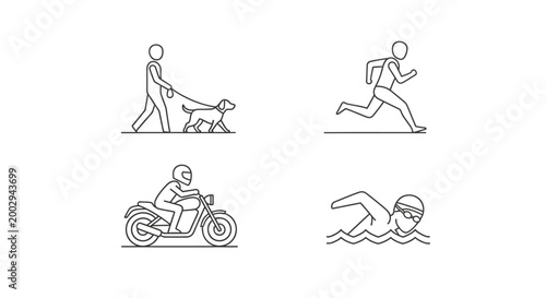 Daily Activity Lifestyle Icon Set Vector Collection