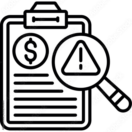 Tableau sur toile Accounting Fraud Icon Vector Element