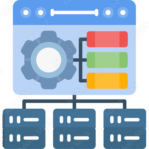 Quadro su tela IT Infrastructure Icon Vector Element