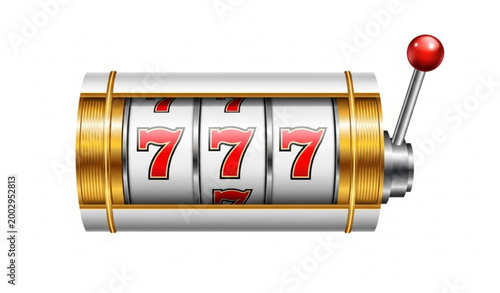 Valokuva Classic Slot Machine 777 Jackpot Vector Illustration