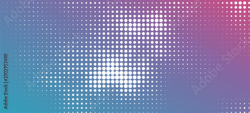 Vector halftone dots background. white comic pattern. smooth radial gradient with expanding circular dot pattern.