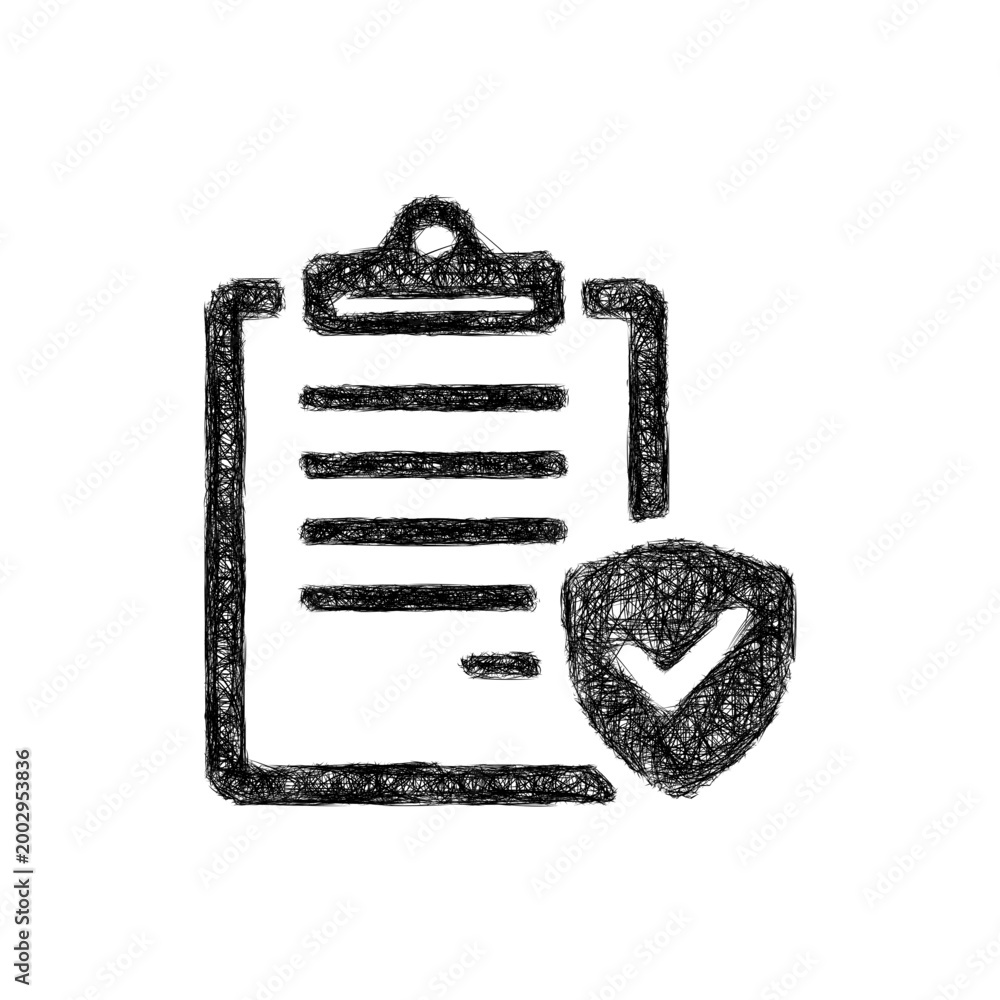 Fototapeta premium Sketch terms and conditions icon design