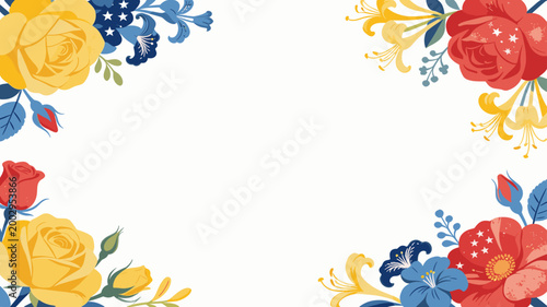 A vibrant and cheerful floral arrangement, perfect for backgrounds, invitations, or adding a touch of elegance to designs. The bright colors evoke fee