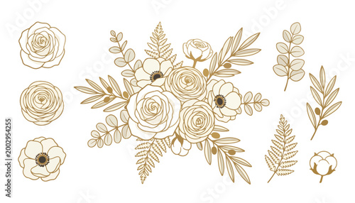 Elegant Floral Design Beautiful Garden Flowers