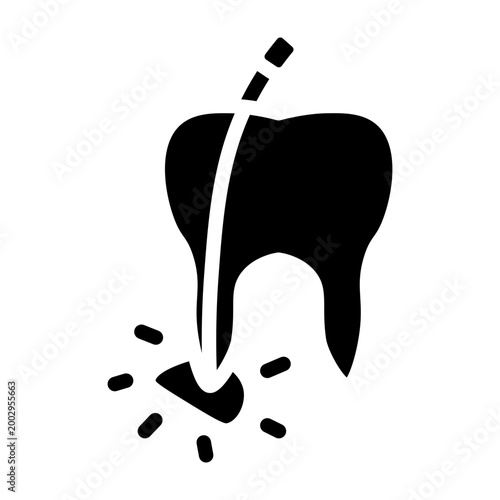 Route Canal Vector Glyph Icon Design