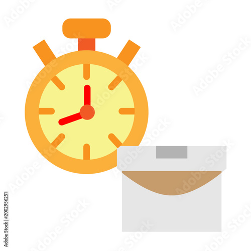 Work Hours Vector Flat Icon Design