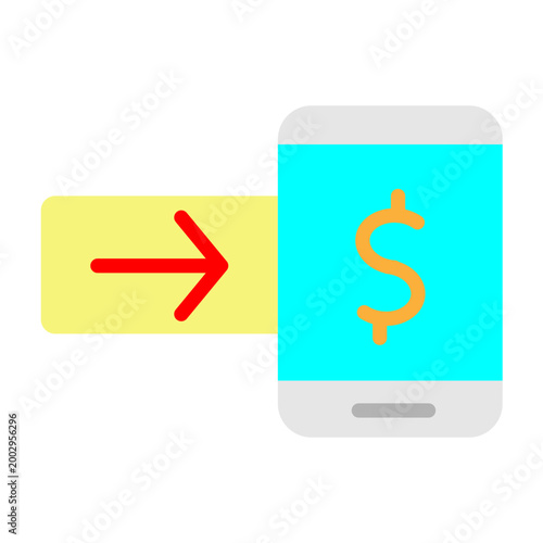 Bank Transfer Vector Flat Icon Design