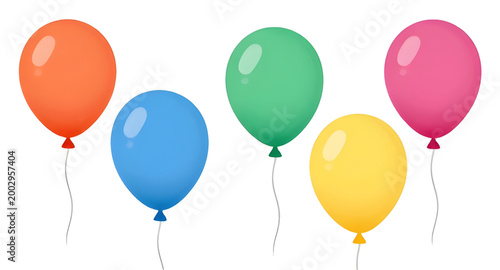 Tableau sur toile colorful balloons isolated on white