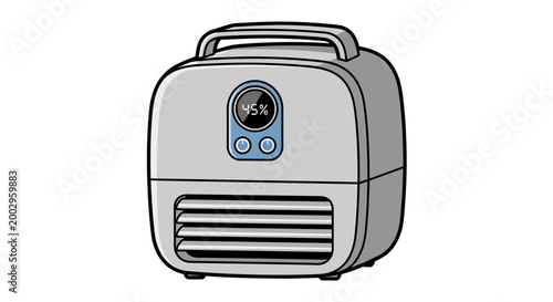Modern humidifier with digital display and handle