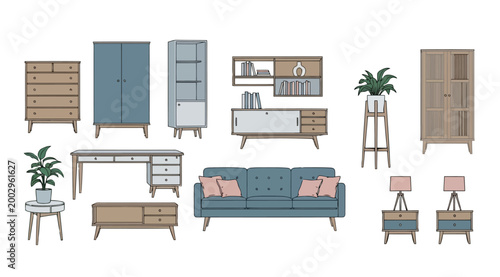 Set of modern furniture