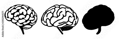 Deep learning architecture icon set with black symbol on white background featuring neural network, layers, nodes with connectivity and abstraction