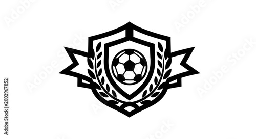 Soccer Football Sport Emblem Logo Design.