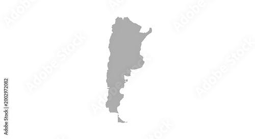 Halftone argentina map, gray on white background