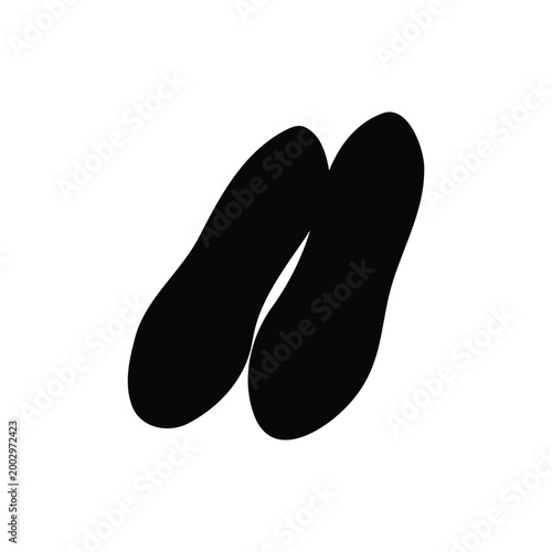 flat, shoes, silhouette, icon, vector, flat, design.