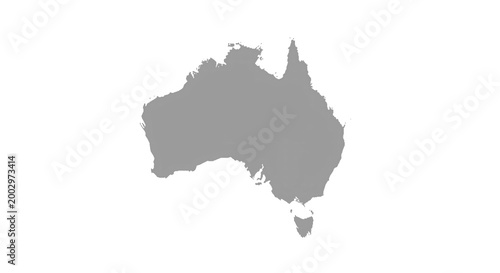 Halftone australia map, gray on white background