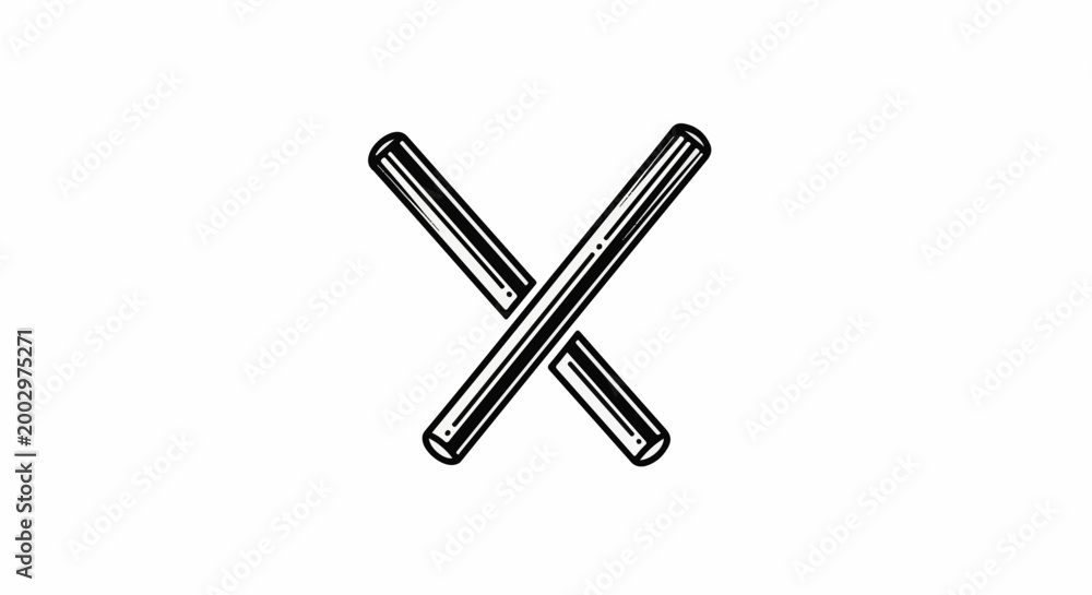 Fototapeta premium Stylized cross-section of two ribbed cylindrical objects