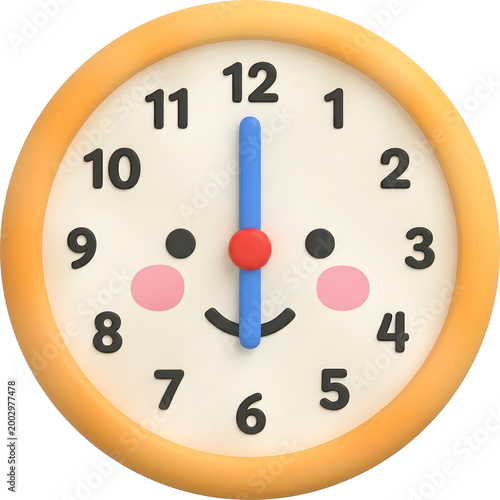 clock on white background