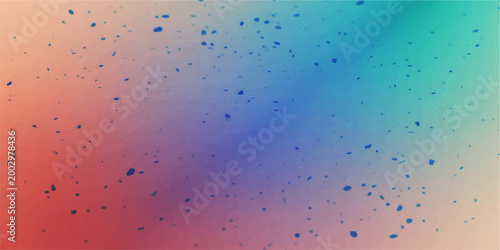 Abstract splash of colors with a textured gradient, creates an visually appealing background, blending shades of blue, red, and subtle tints, that evokes depth.