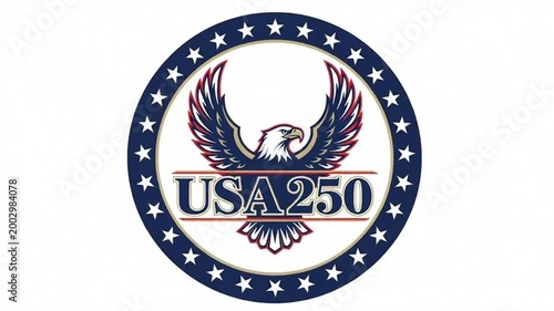American Eagle Emblem with USA 250 Text