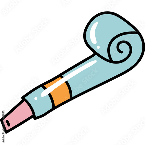 Cute Party Blower Illustration