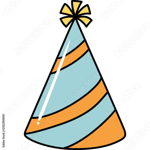 Cute Cartoon Party Hat Illustration