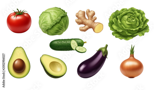 Fresh vegetable collection a vibrant assortment of healthy produce