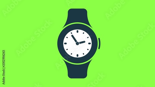 15 minutes time fast watch passing analog animation