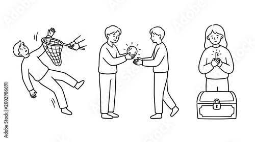 Two Characters Exchanging a Symbolic Gift in Unity