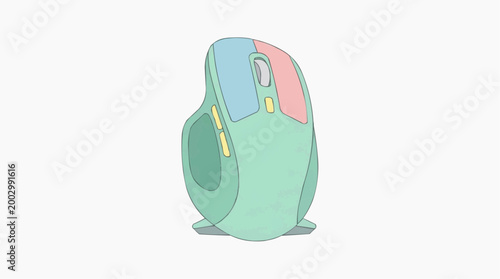 A stylish, ergonomic computer mouse in a modern design, tailored for comfort and functionality. Its eye-catching color scheme suggests a focus on user experience.