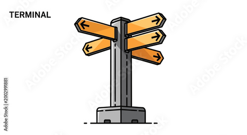 Directional Signpost with Multiple Arrows Indicating Different Paths