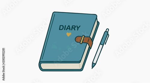 An inviting top-down shot of a diary with a pen alongside. The scene creates a sense of reflection and the act of documentation.