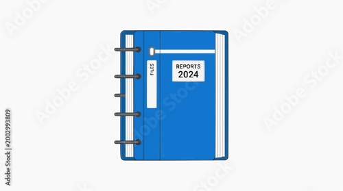 A visual representation of an organized diary or journal, offering a snapshot of meticulous planning for the year 2024. The diary's blue cover suggests efficiency.