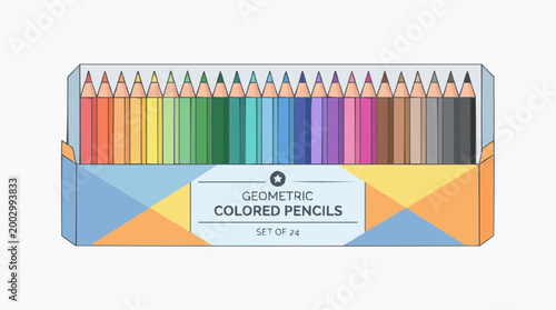 A neat box of colored pencils, perfect for drawing, sketching, and artistic expression, against a plain backdrop, the vivid colors create a spectrum of possibilities.