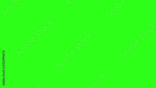 Neon light effect line design animation on green screen