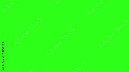 Neon light effect line design animation on green screen