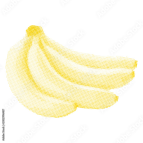 banana with photocopy effects. halftone vector