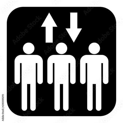 シンプルなエレベーターのアイコン素材