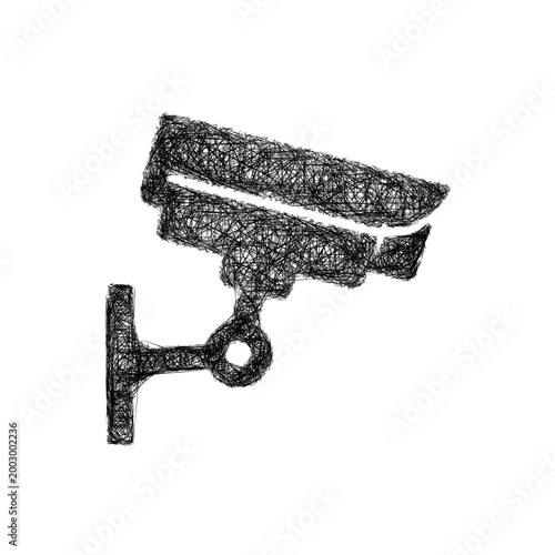 Sketch video surveillance icon design