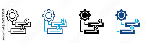 Project Prioritize Icon Multiple Style Vector Illustration