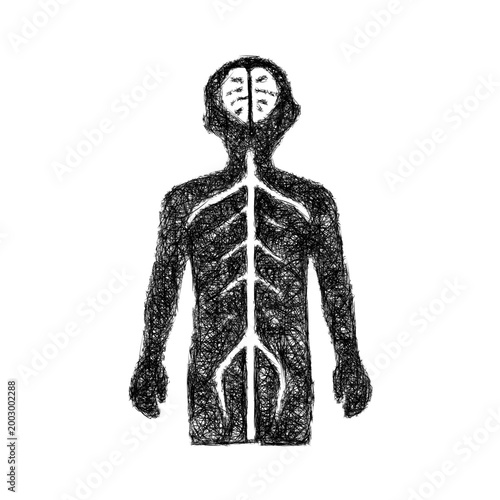 Sketch nervous system icon design
