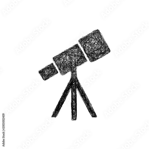 Sketch telescope icon design