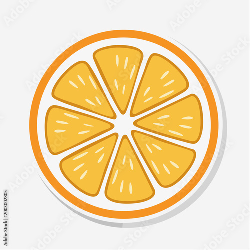 Stylized Orange Slice Illustration