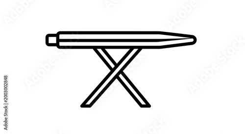 Bullet shaped ironing board icon